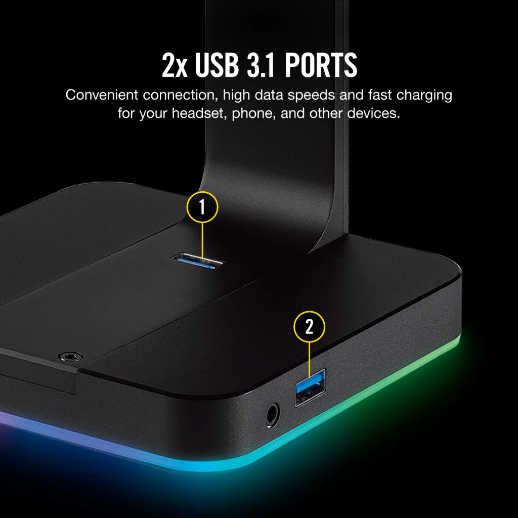 ST100 RGB Premium Headset Stand with 7.1 Surround Sound