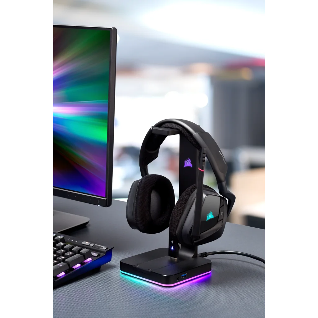 ST100 RGB Premium Headset Stand with 7.1 Surround Sound