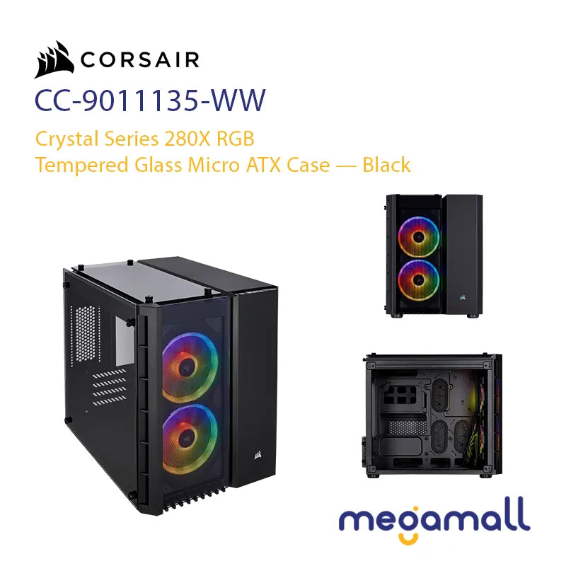 Crystal Series 280X RGB Tempered Glass Micro ATX Case