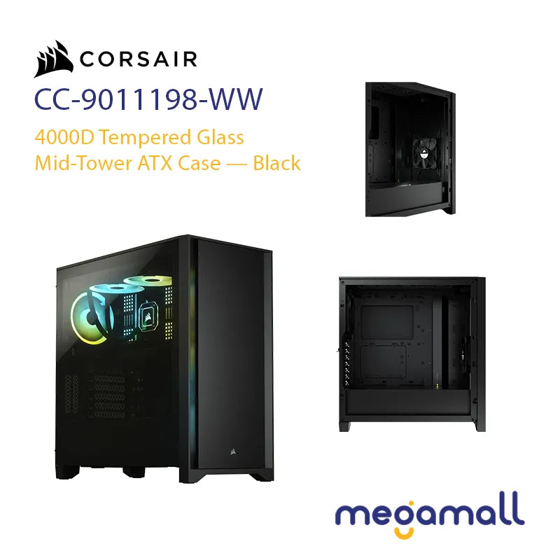 4000D Tempered Glass Mid-Tower ATX Case