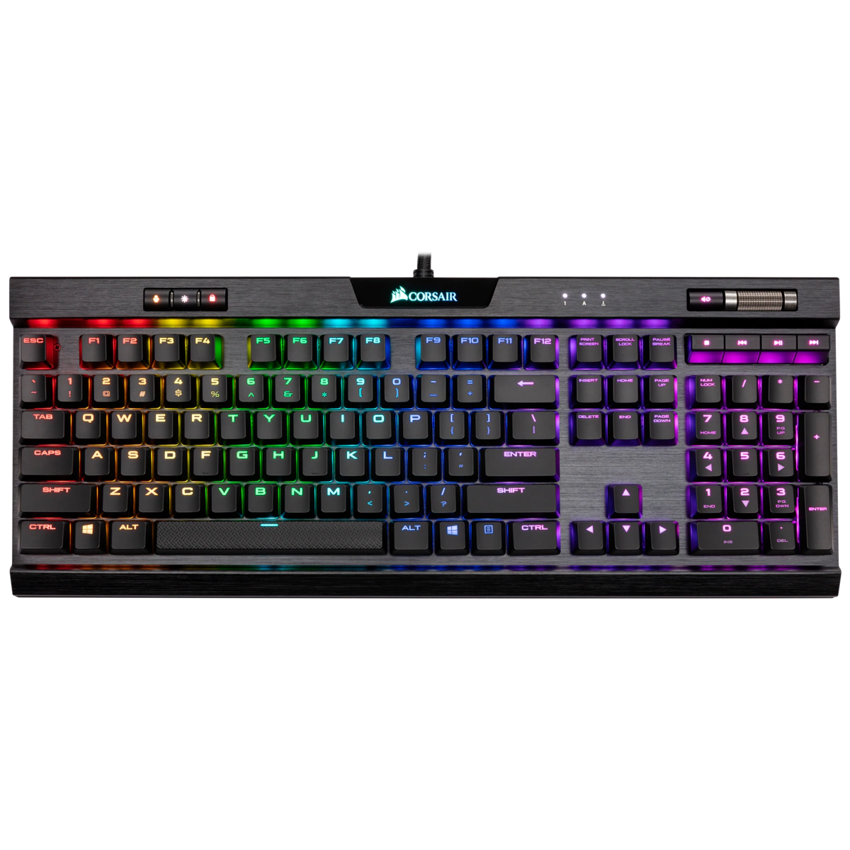 K70 RGB MK.2 Low Profile Mechanical Gaming Keyboard - CHERRY® MX Low Profile Red