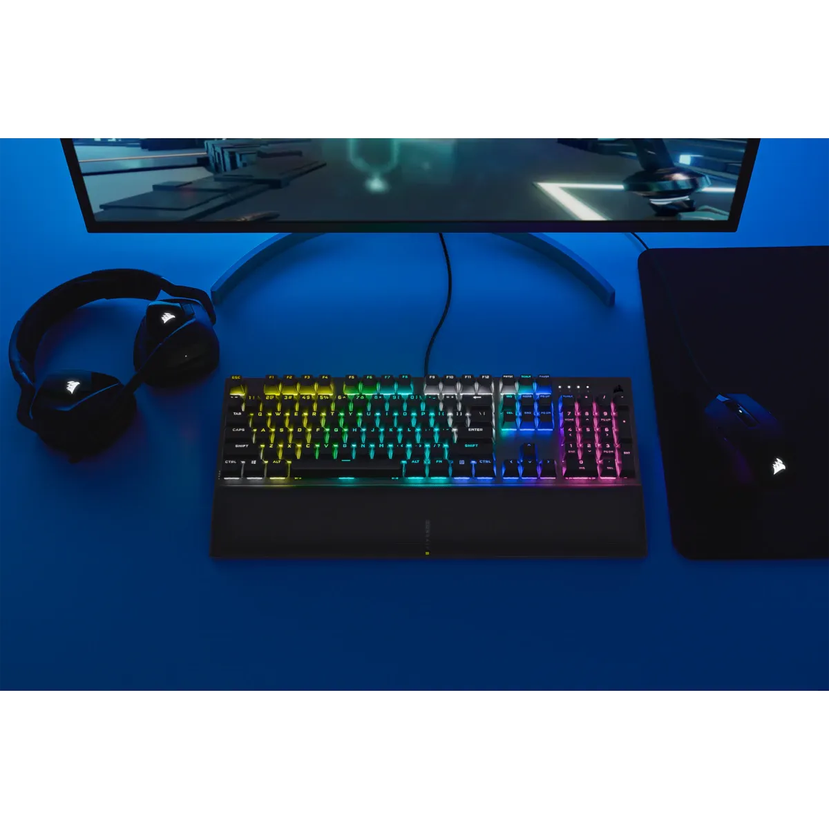 K60 RGB PRO SE Mechanical Gaming Keyboard - 100% CHERRY MV Mechanical Keyswitches - Black