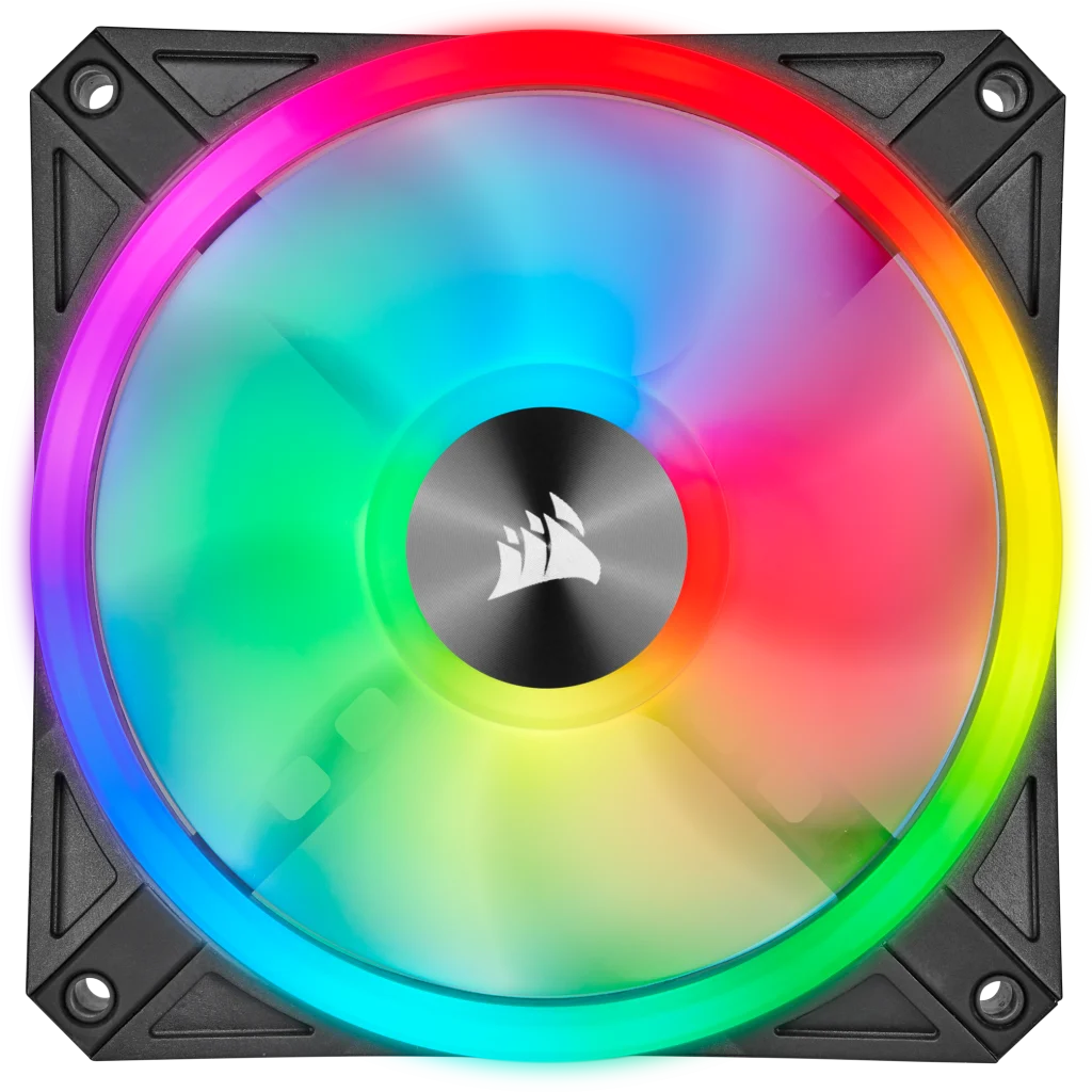 iCUE QL120 RGB 120mm PWM Triple Fan with Lighting Node CORE