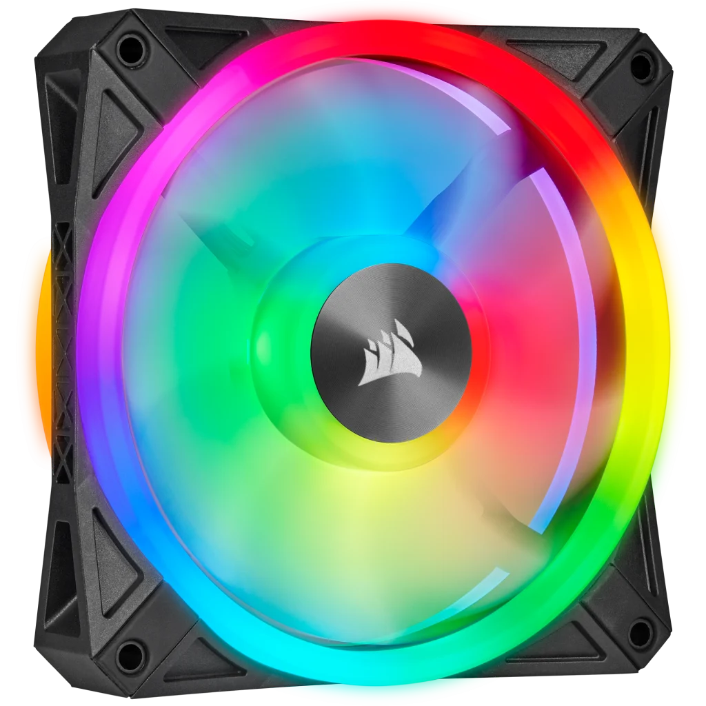 iCUE QL120 RGB 120mm PWM Triple Fan with Lighting Node CORE