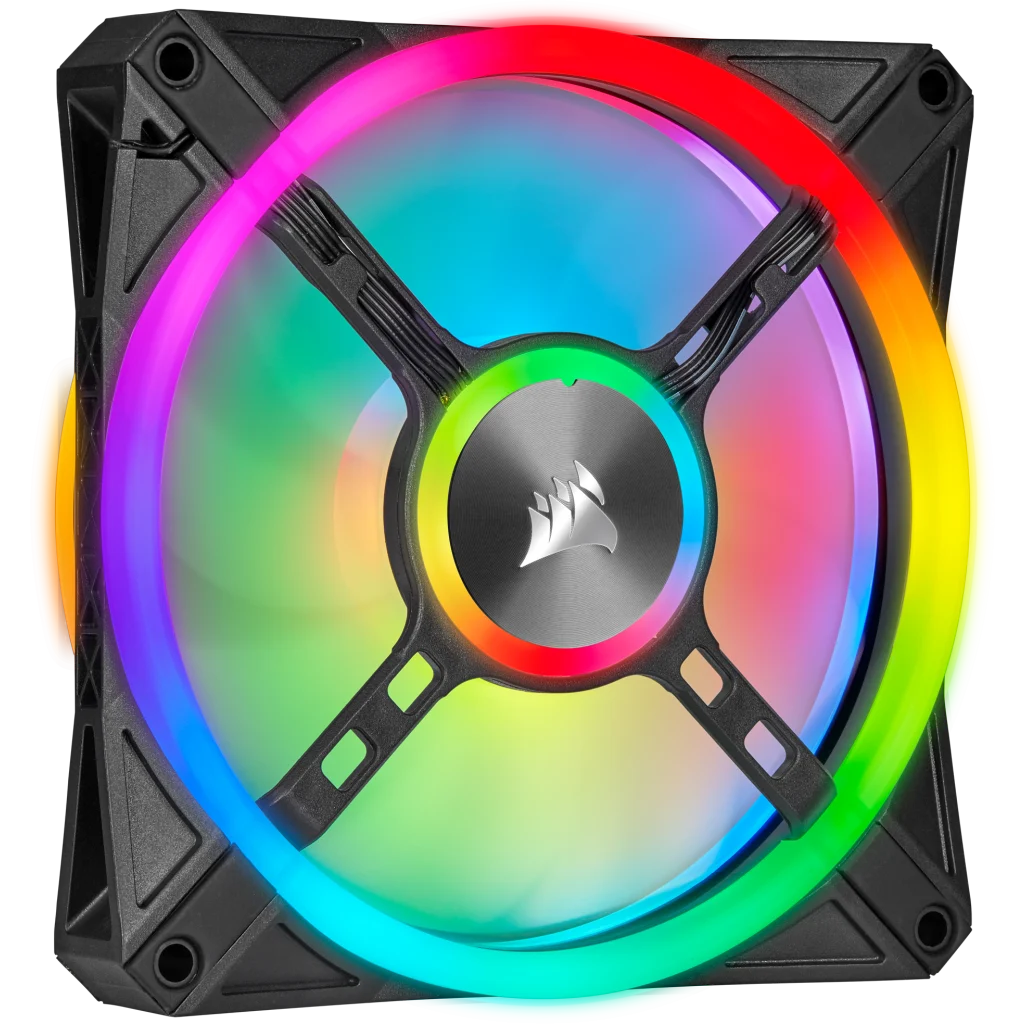 iCUE QL120 RGB 120mm PWM Triple Fan with Lighting Node CORE