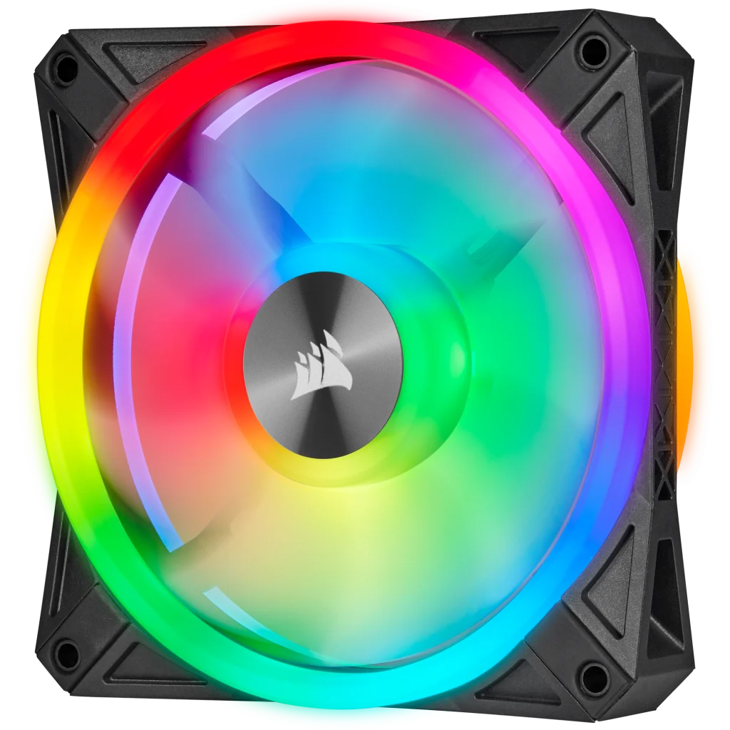 iCUE QL120 RGB 120mm PWM Triple Fan with Lighting Node CORE