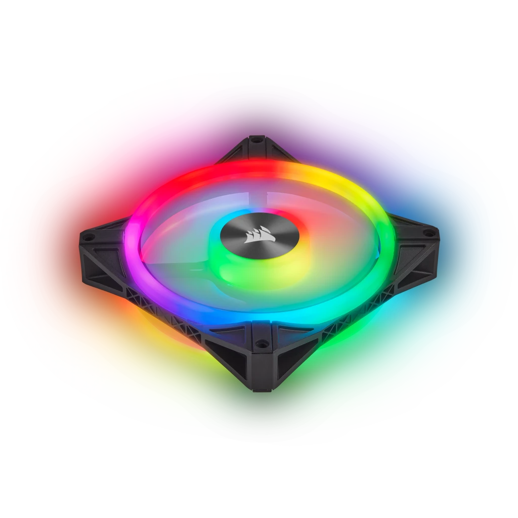 iCUE QL120 RGB 120mm PWM Triple Fan with Lighting Node CORE