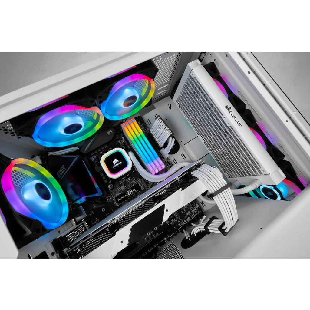 iCUE QL120 RGB 120mm PWM Triple Fan with Lighting Node CORE