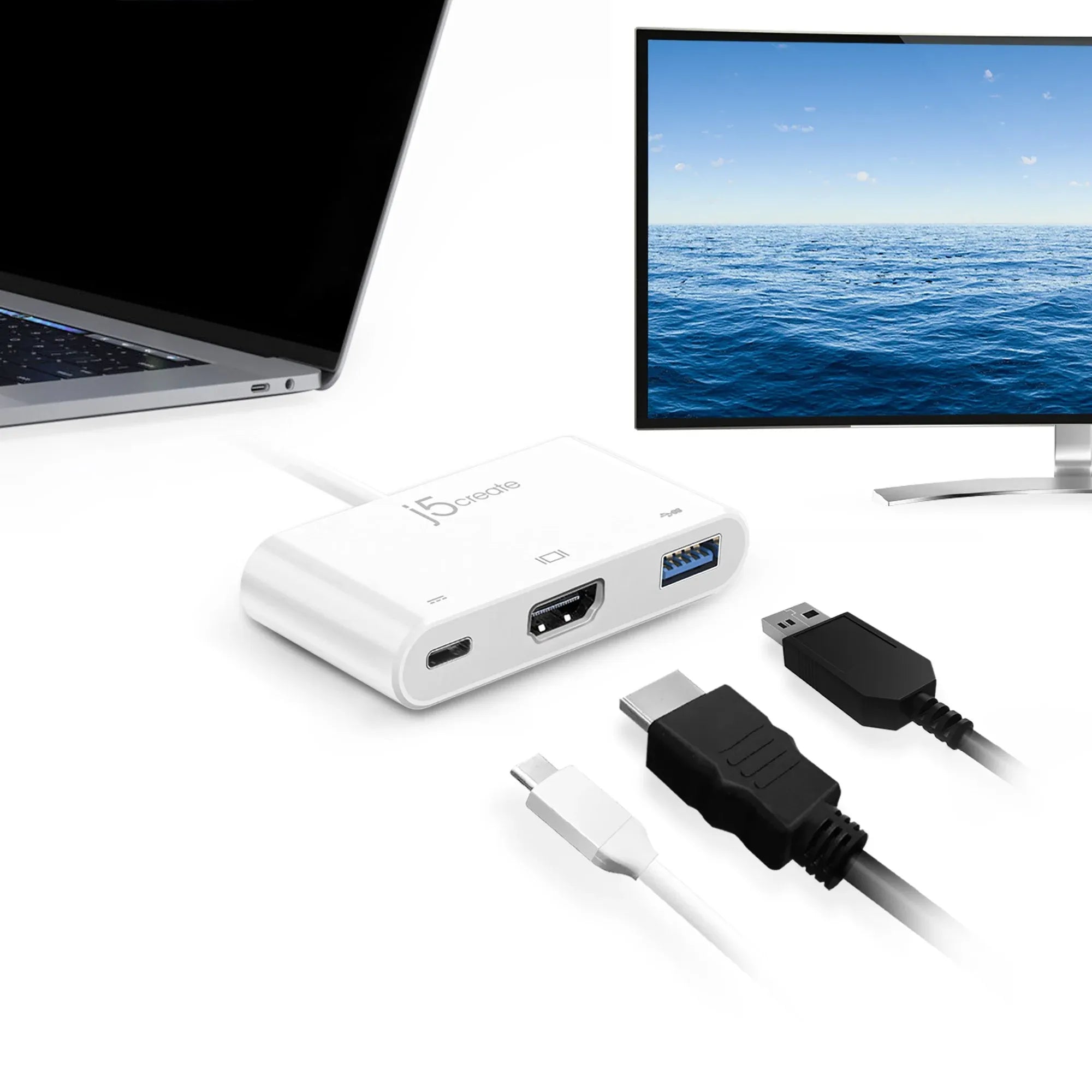 JCA379 - USB-C to HDMI & USB 3.0 with Power Delivery