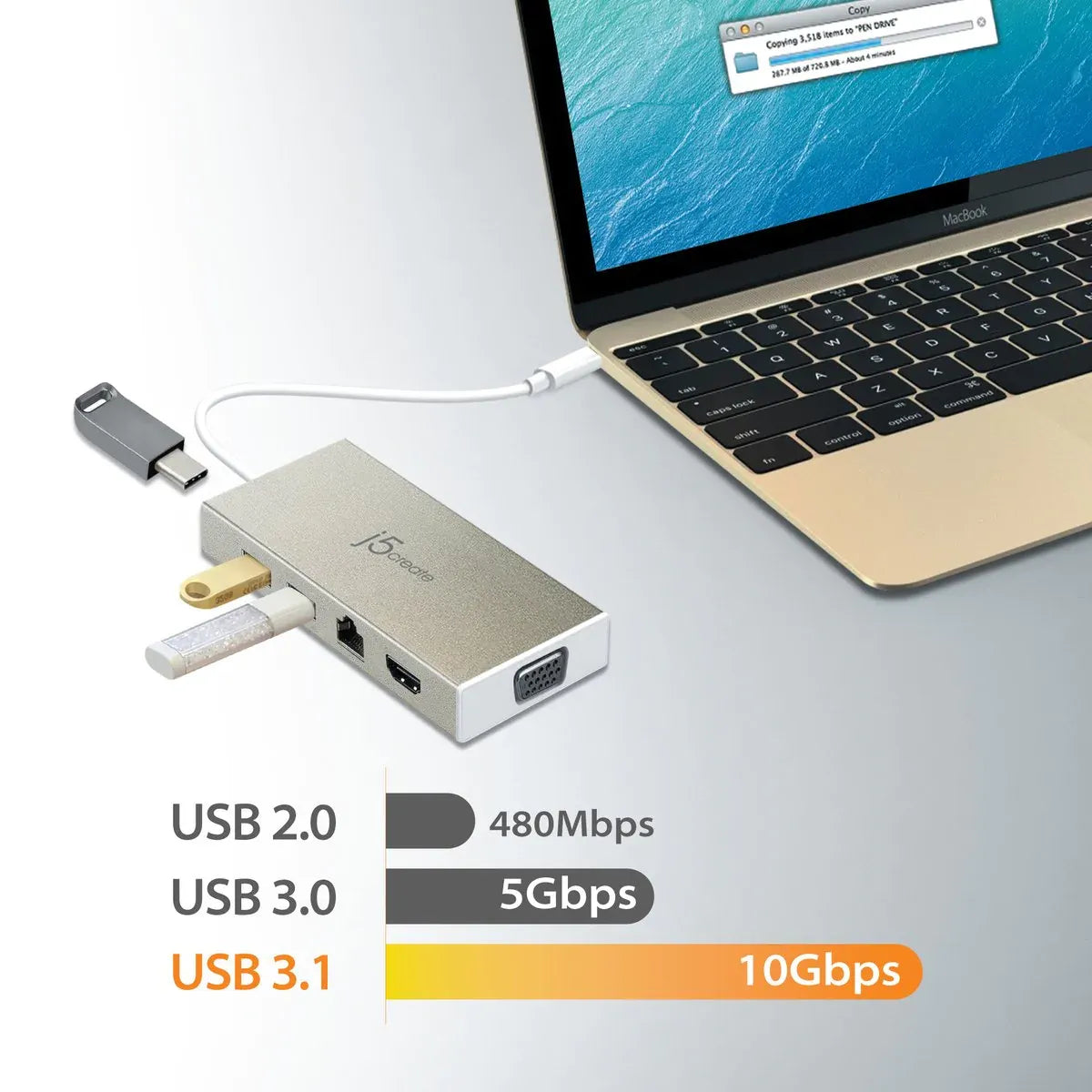 JCD376 - USB-C Multiport Adapter with Power Delivery