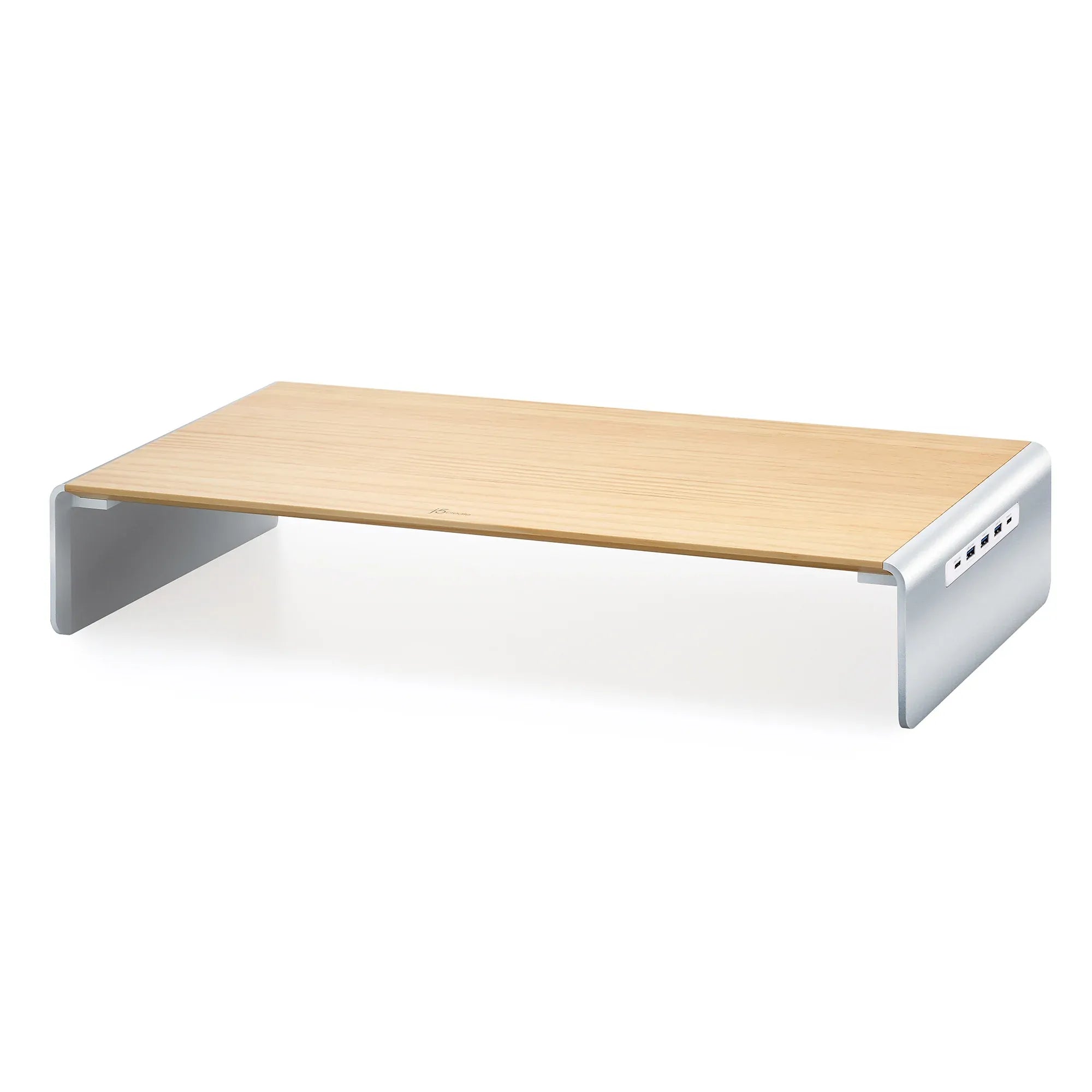 JCT425 - Wood Monitor Stand with Docking Station