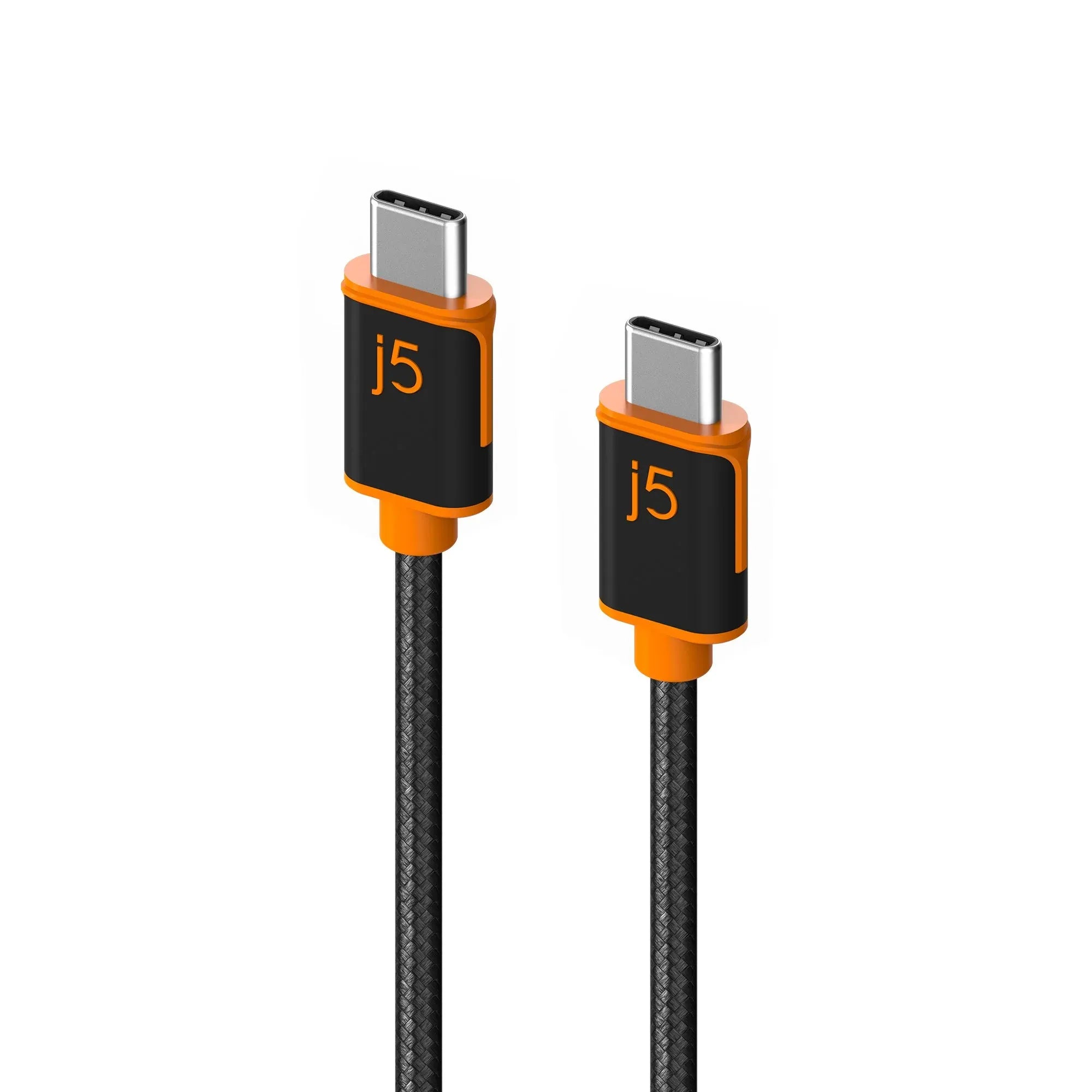 JUCX24 - USB-C to USB-C Sync & Charge Cable with a Braided Polyester Cover for High Durability (1.8m)