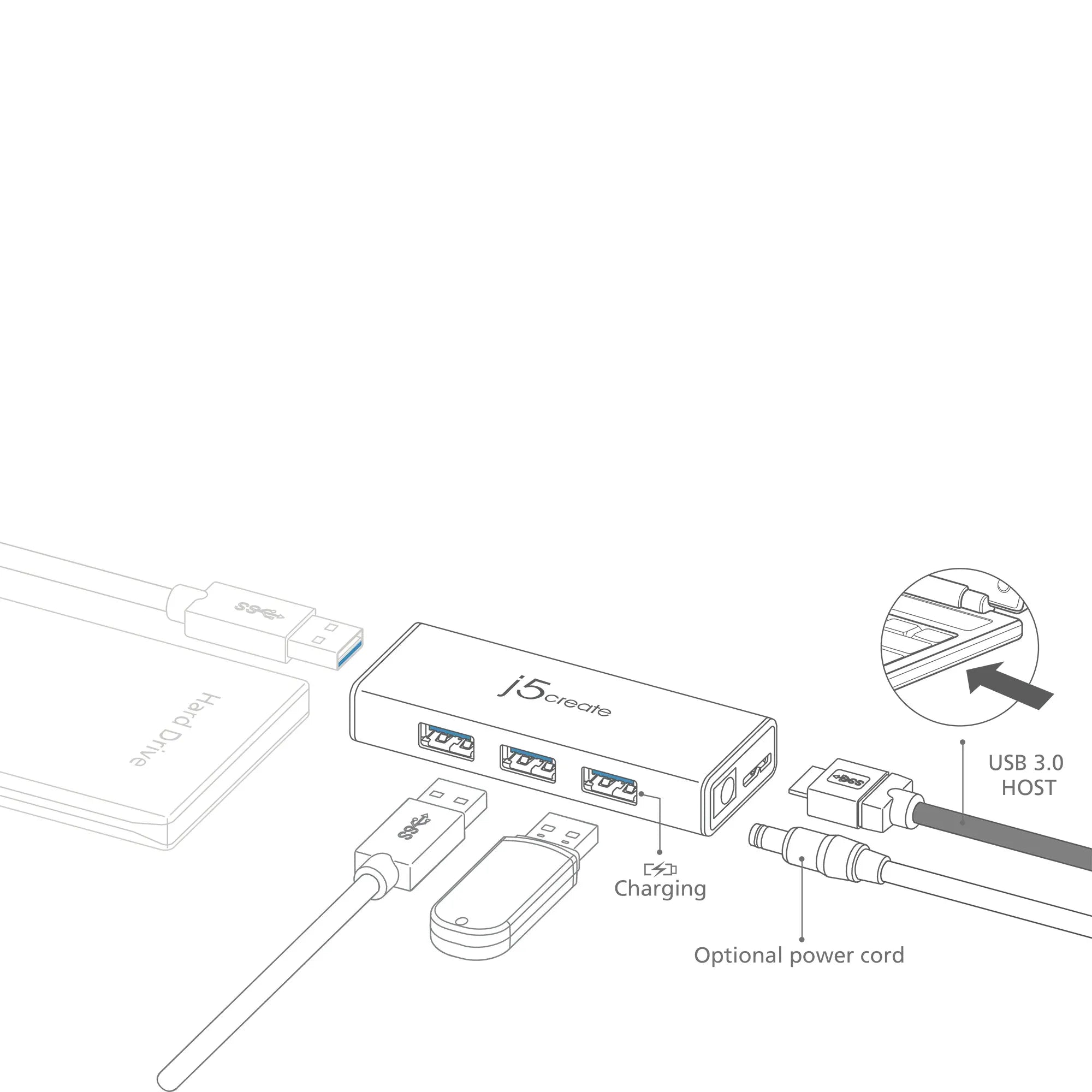 JUH340 - USB 3.0 4-Port Mini Hub