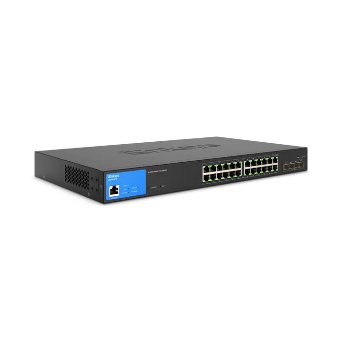 LGS328MPC - 24-Port Managed Gigabit PoE+ Switch with 4 10G SFP+ Uplinks 410W TAA Compliant