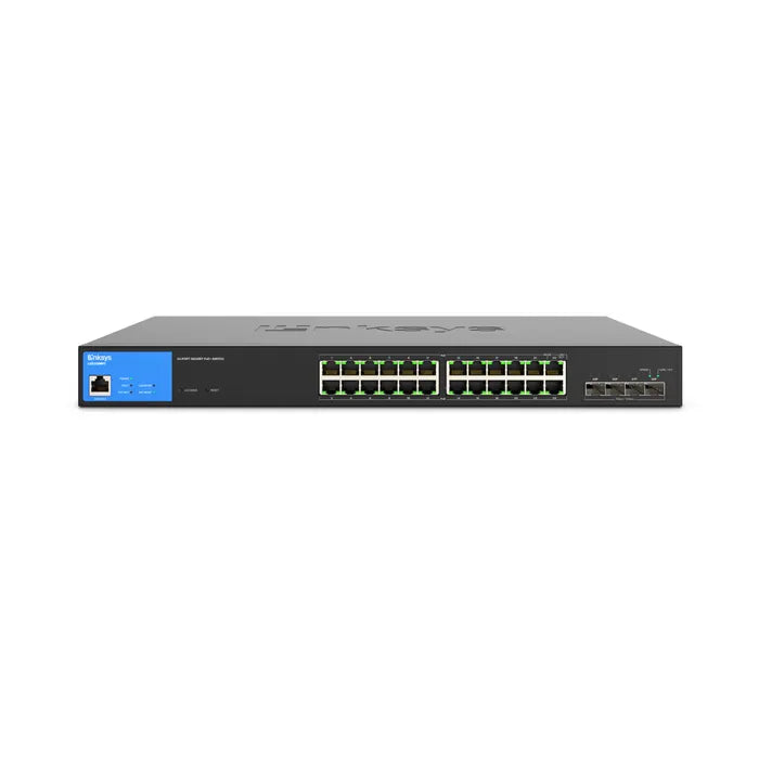 LGS328MPC - 24-Port Managed Gigabit PoE+ Switch with 4 10G SFP+ Uplinks 410W TAA Compliant