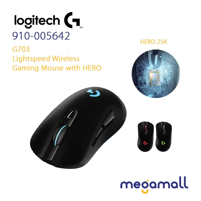 G703 LIGHTSPEED Wireless Gaming Mouse with HERO Sensor