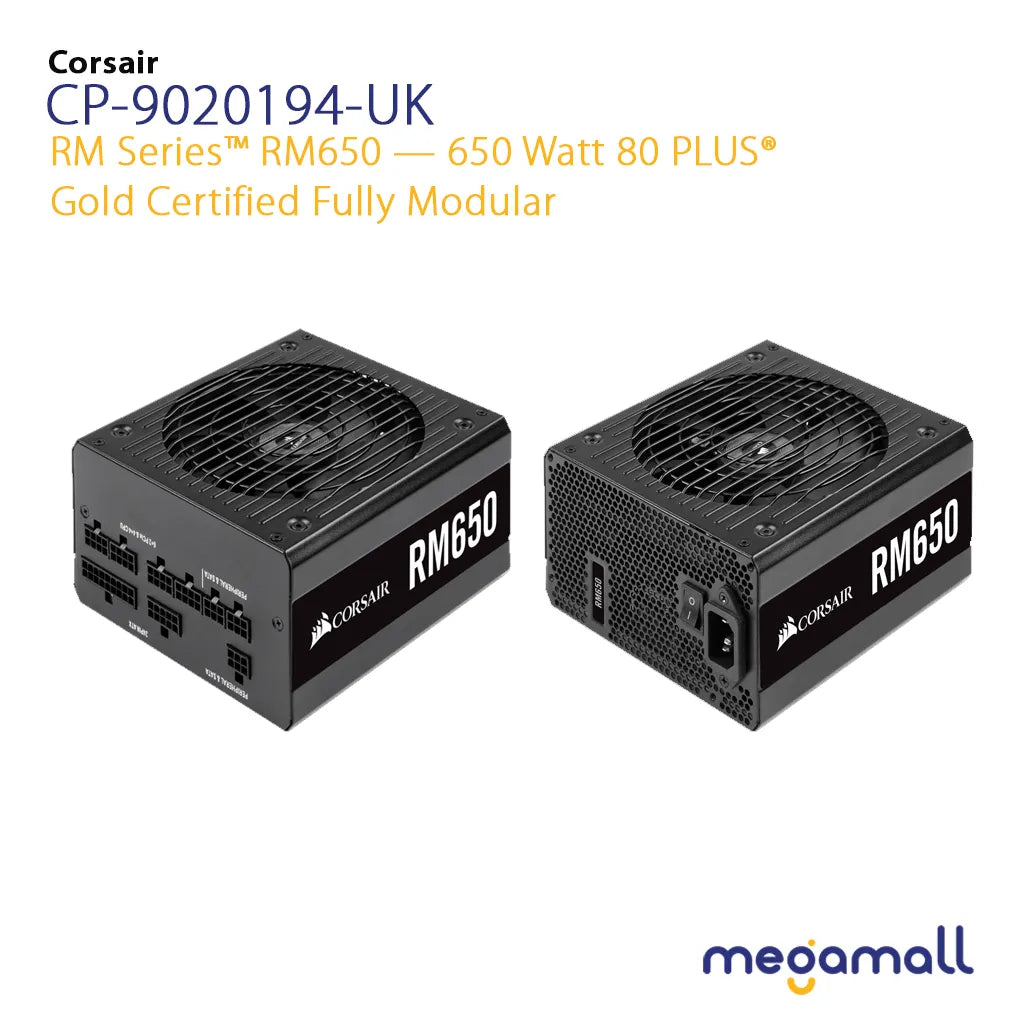 RM Series RM650 - 650 Watt 80 Plus Gold Certified Fully Modular PSU (UK)