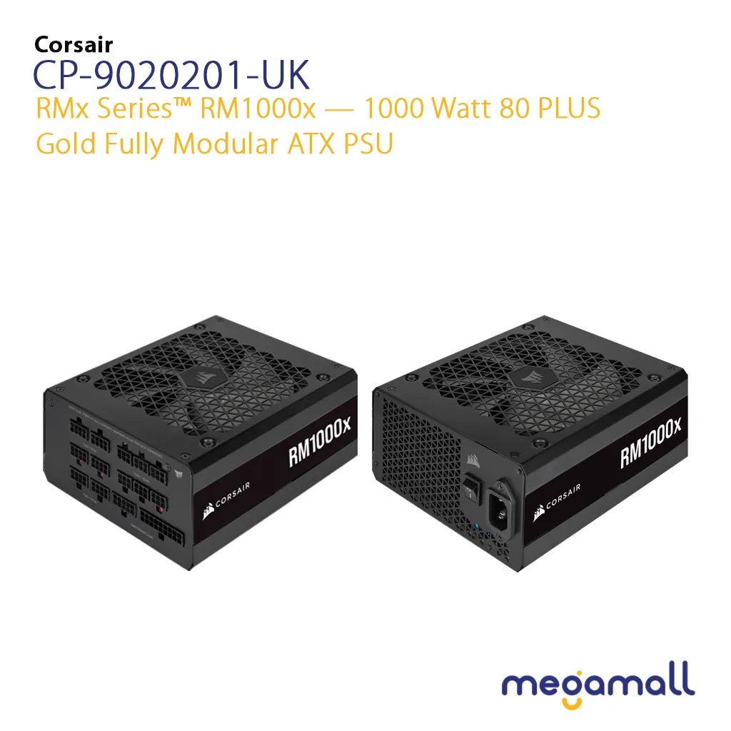 RMx Series RM1000x - 1000 Watt 80 PLUS Gold Fully Modular ATX PSU (UK)