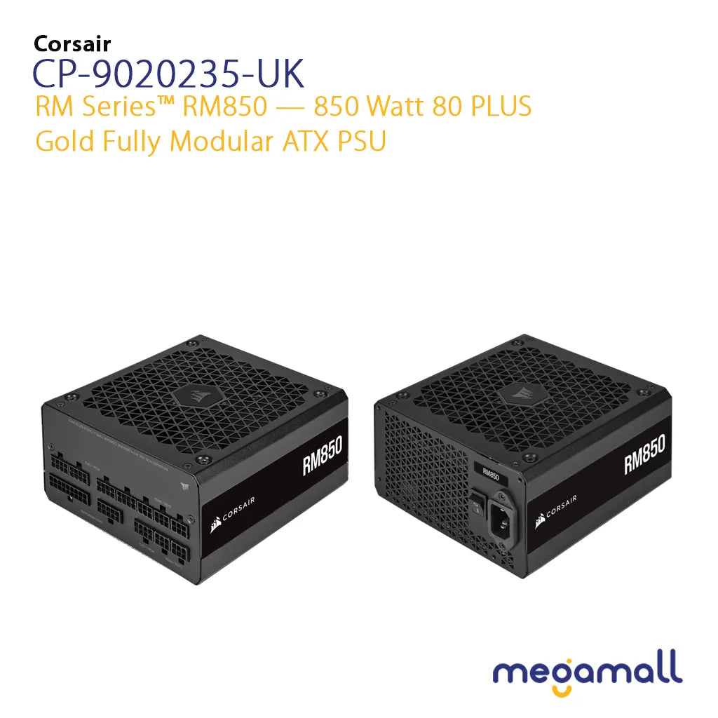 RM Series RM850 - 850 Watt 80 PLUS Gold Fully Modular ATX PSU (UK)