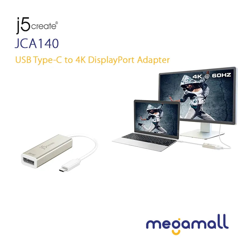 JCA140 - USB Type-C to 4K DisplayPort Adapter