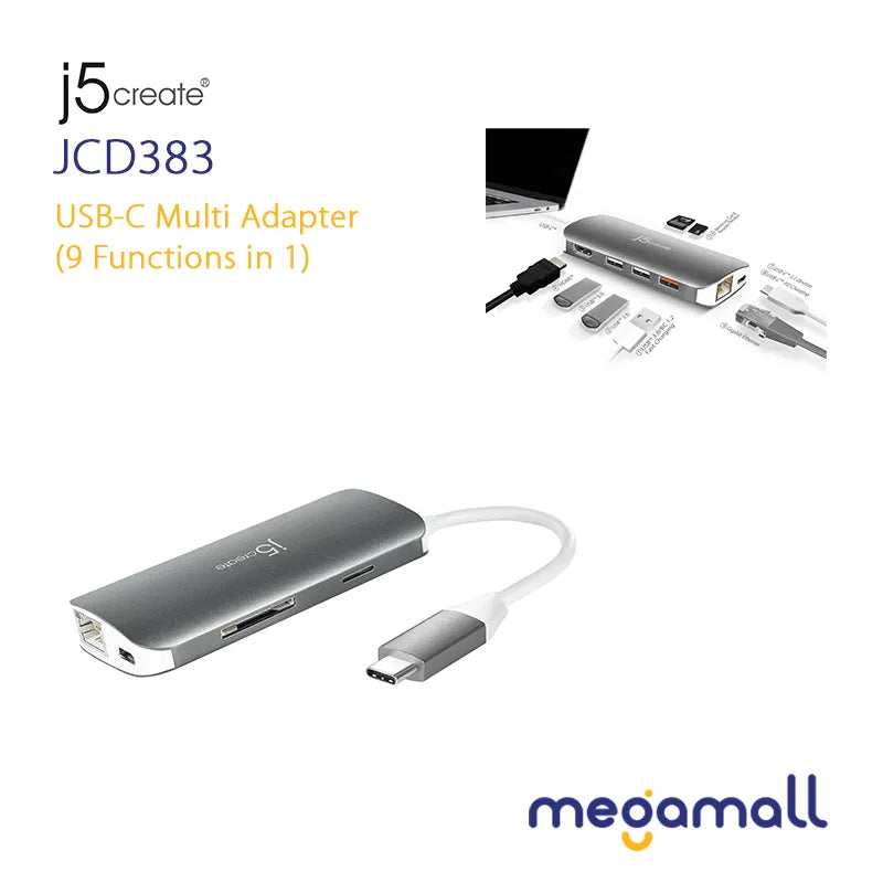 JCD383 - USB-C Multi Adapter (9 Functions in 1)