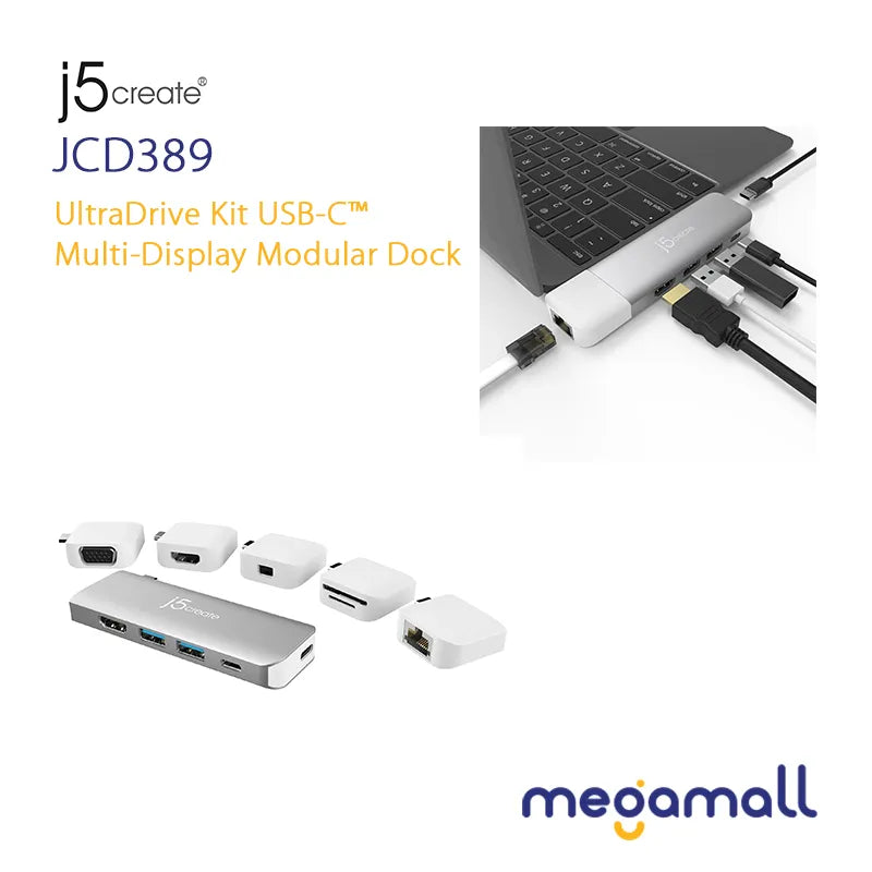 JCD389 - UltraDrive Kit USB-C Multi-Display Modular Dock