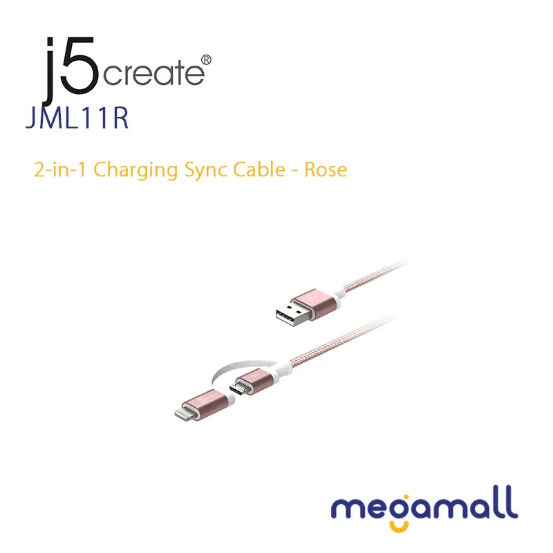 JMLC11 - 3-in-1 Charging Sync Cable - Lightning + Type-C + Micro-B