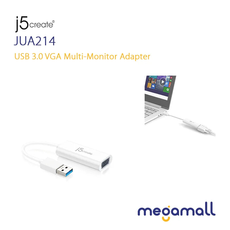 JUA214 - USB 3.0 VGA Multi-Monitor Adapter