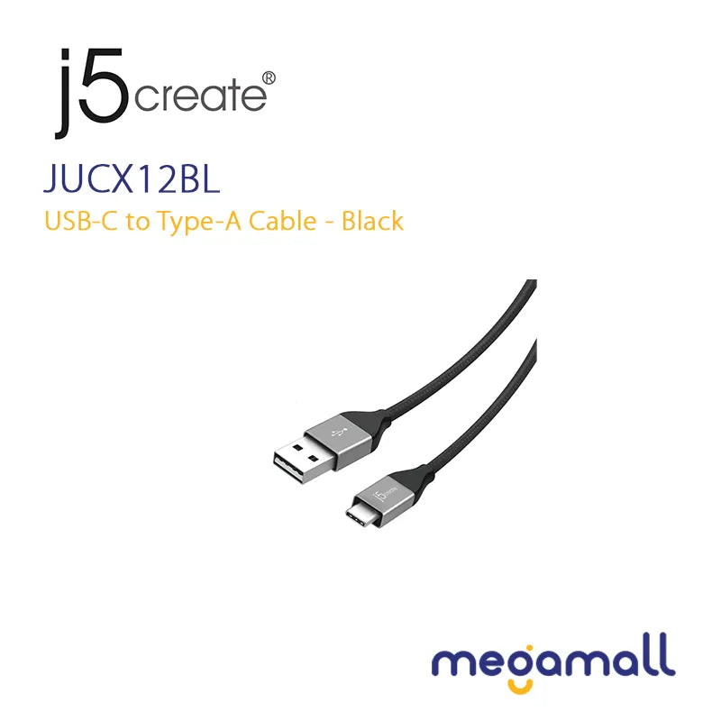 JUCX12B - USB-C to Type-A Cable