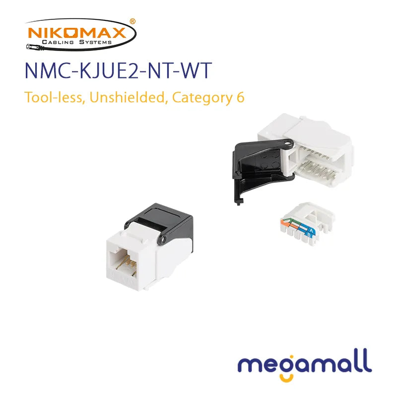 NMC-KJUE2-NT-WT - Tool-Less, Unshielded, Category 6