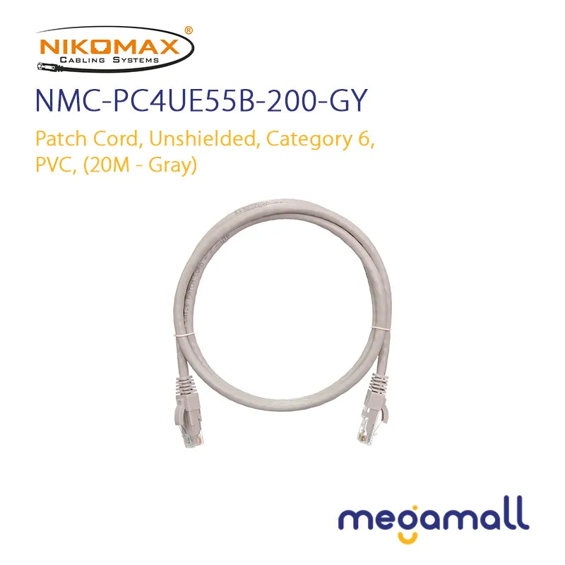 NMC-PC4UE55B-xxx-zz - Patch Cord, Unshielded, Category 6, PVC