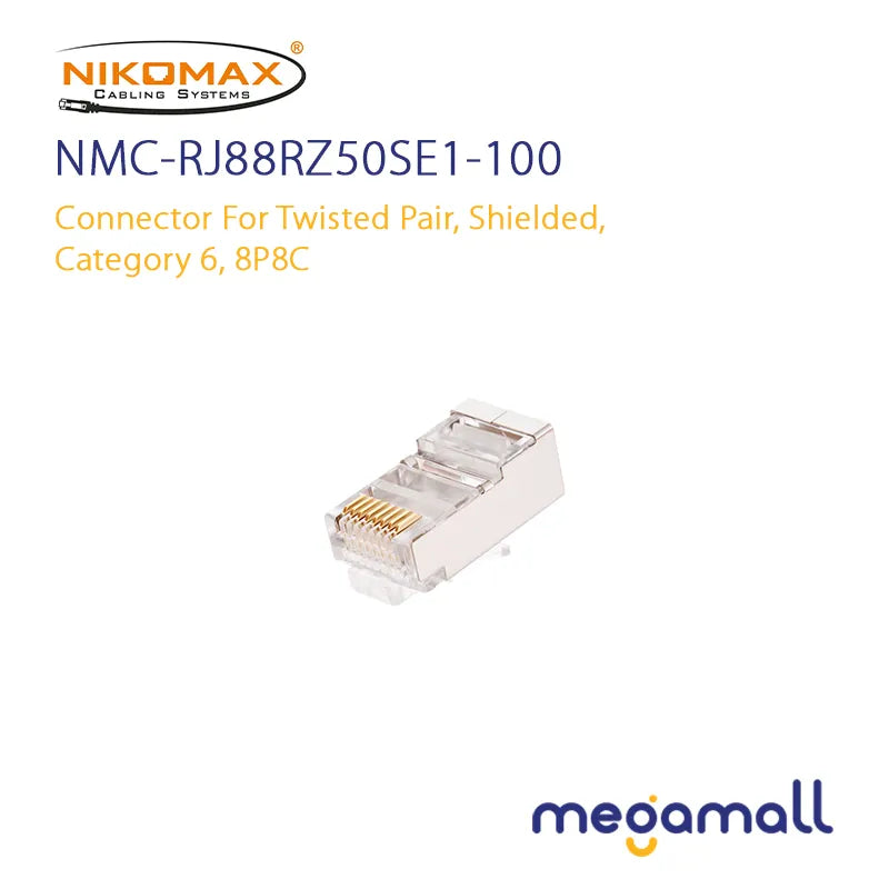 NMC-RJ88RZ50SE1-100 - Connector for Twisted Pair, Category 6, 8P8C, Shielded