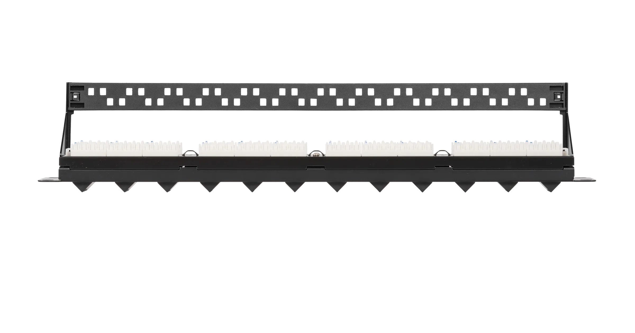 NMC-RP24UE2-AN-1U-BK - Unshielded Patch Panel with Angled Ports, 24 Ports, 19 ", 1U, Category 6