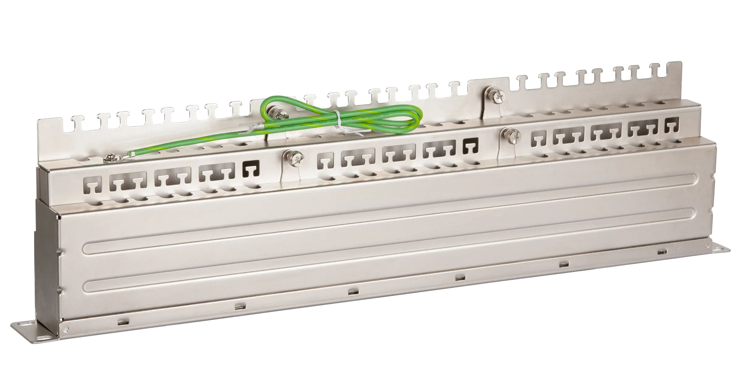 NMC-RP48SE2-1U-MT - Shielded Patch Panel, 48 Ports, 19'', 1U, Cat.6, RJ45 /8P8C, 110/KRONE, T568A/B