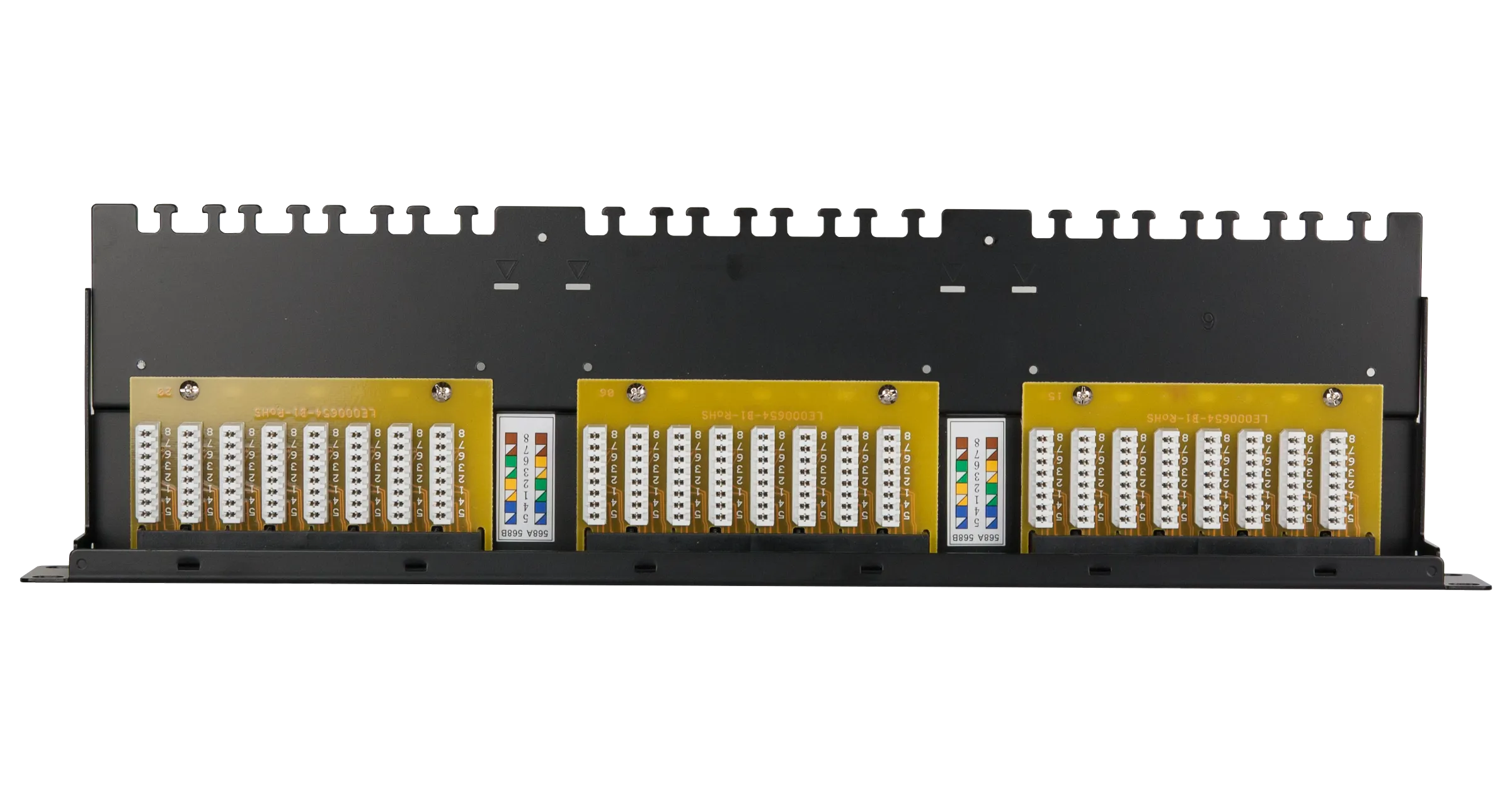 NMC-RP48UE2-1U-BK - Unshielded Patch Panel, 48 Ports, 19'', 1U, Cat.6, RJ45 /8P8C, 110/KRONE, T568A/B