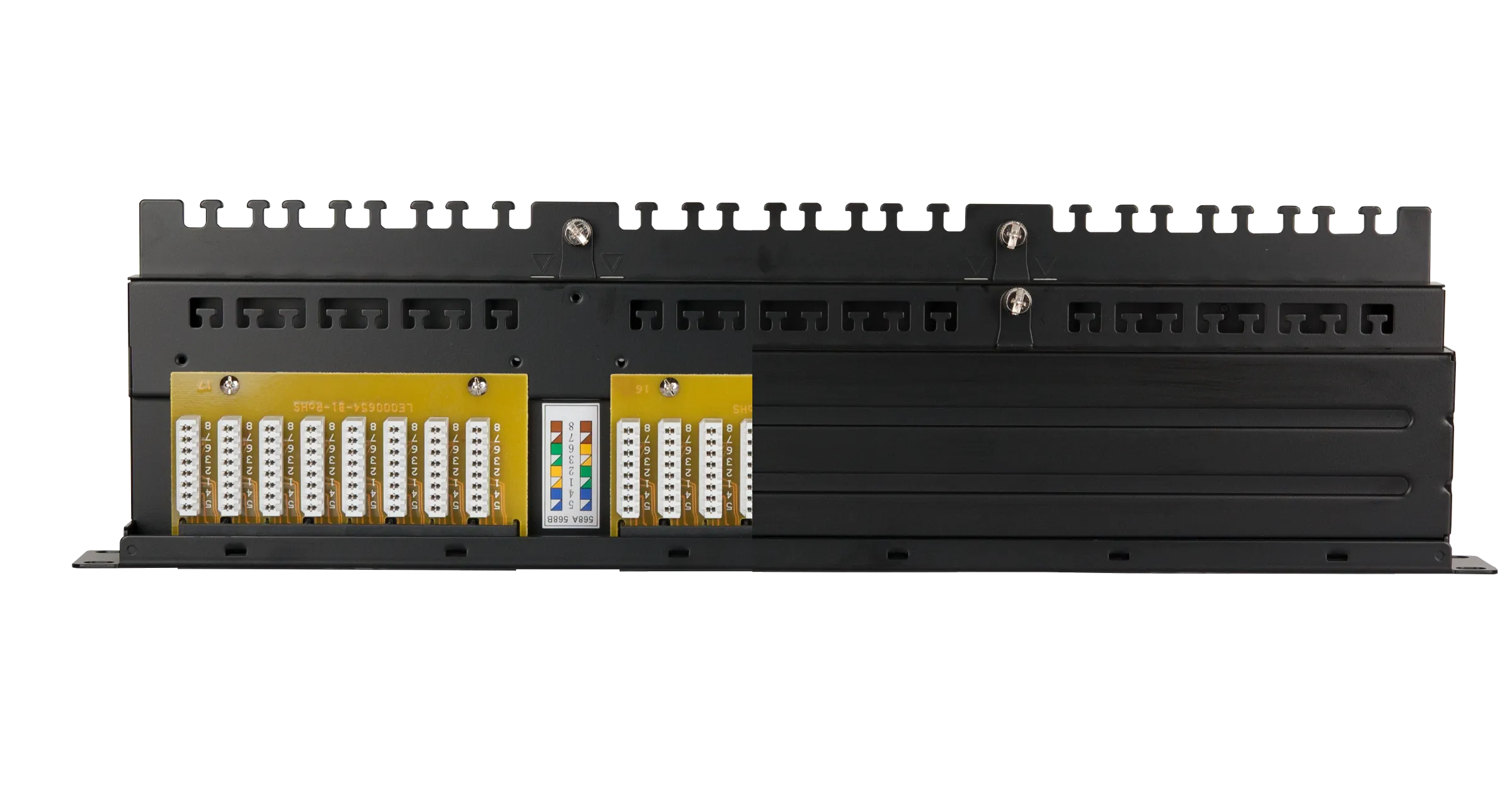 NMC-RP48UE2-1U-BK - Unshielded Patch Panel, 48 Ports, 19'', 1U, Cat.6, RJ45 /8P8C, 110/KRONE, T568A/B