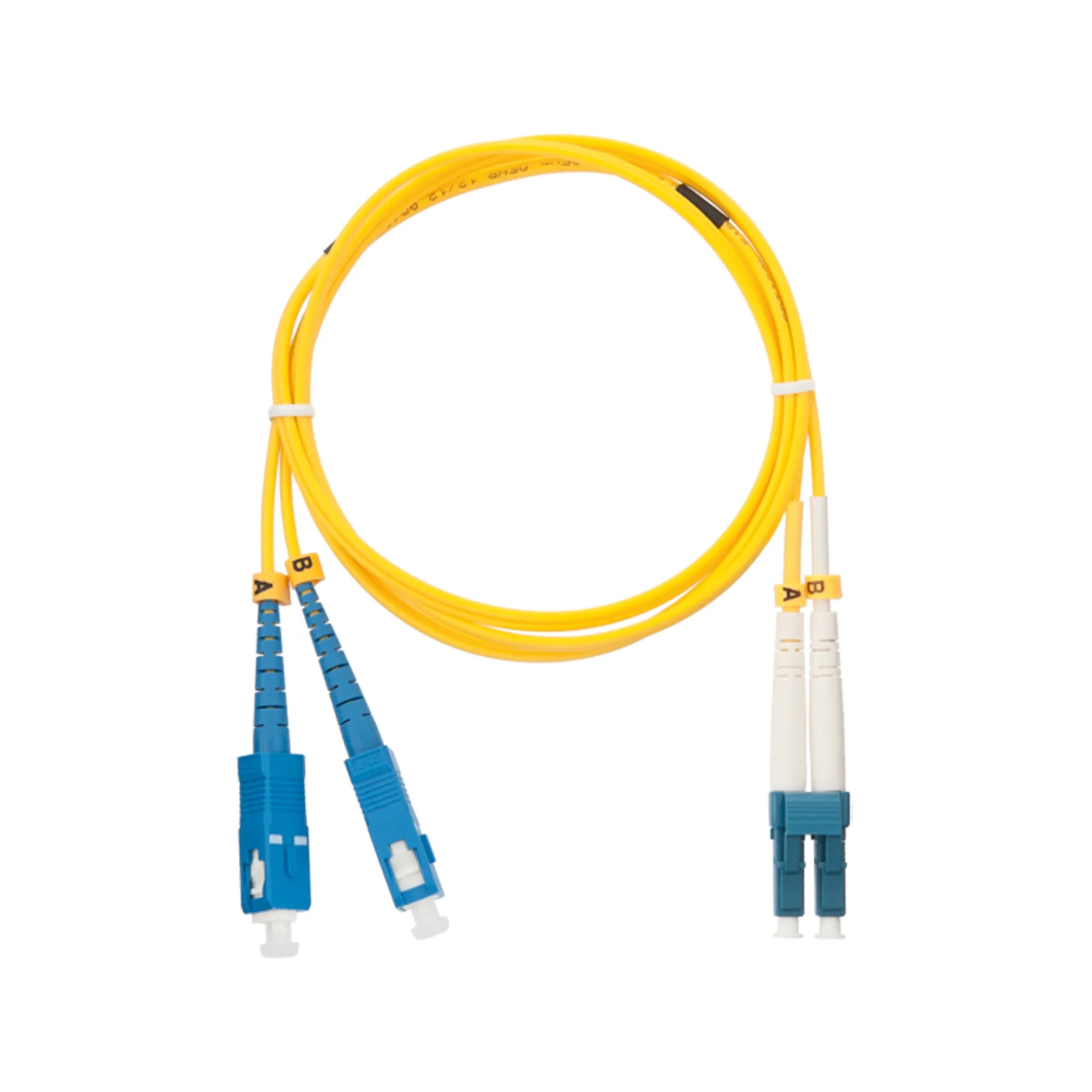 NMF-PC2S2C2-SCU-LCU-xxx - Fiber Optic Patch Cord, SM 9/125, SC/UPC-LC/UPC, LSZH, Duplex