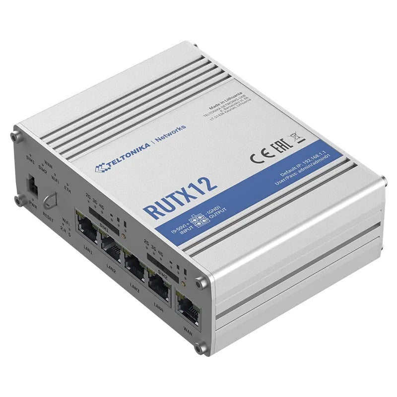 RUTX12 - Dual LTE Cat 6 Industrial Cellular Router