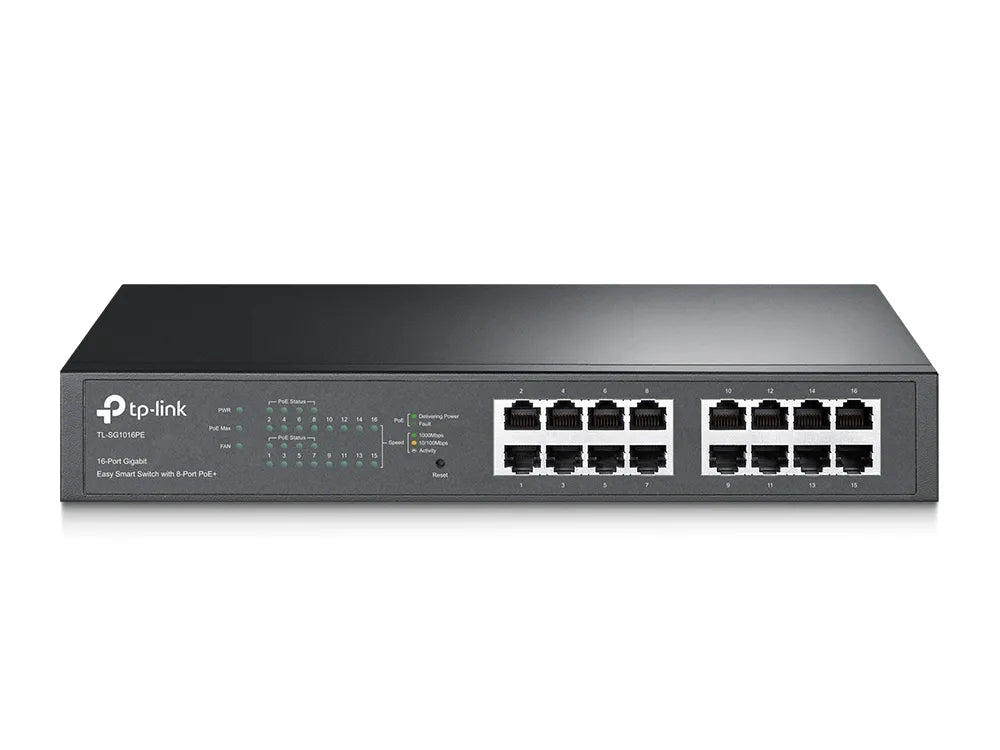 TL-SG1016PE - 16-Port Gigabit Easy Smart PoE Switch with 8-Port PoE+