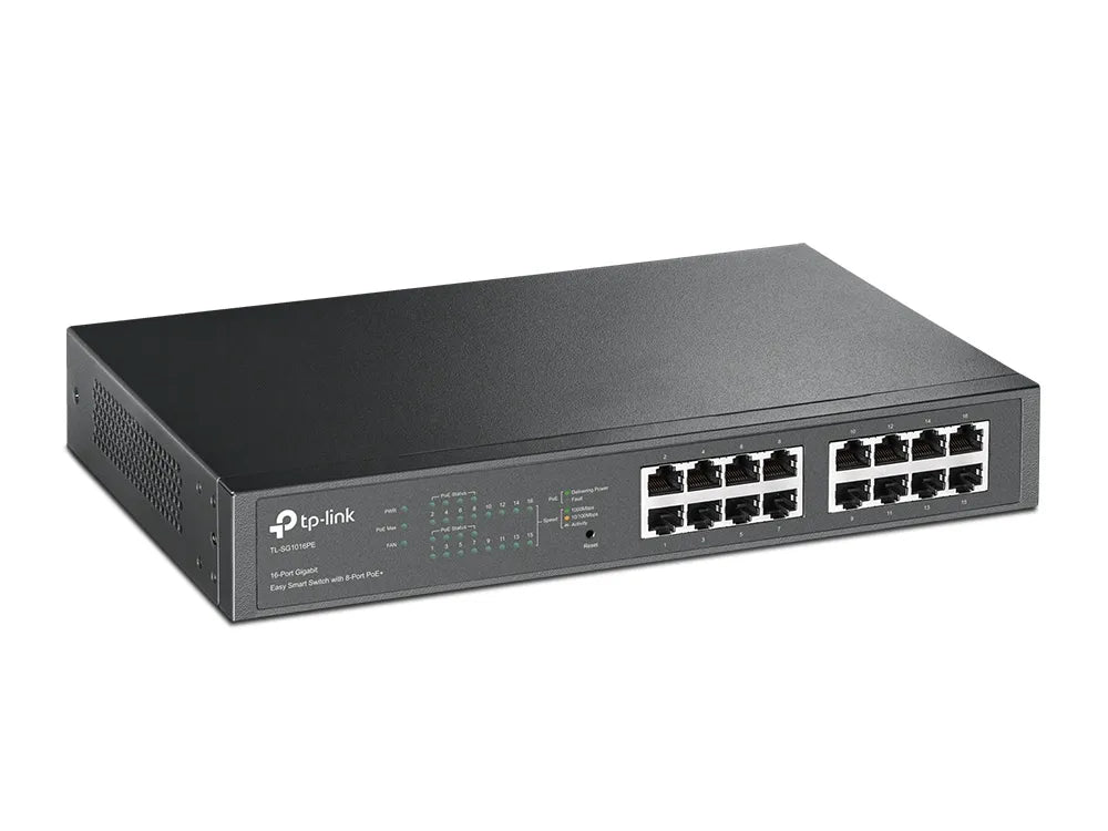 TL-SG1016PE - 16-Port Gigabit Easy Smart PoE Switch with 8-Port PoE+