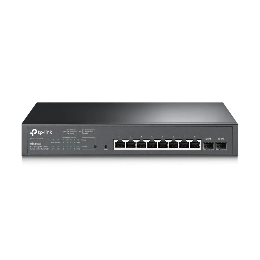 TL-SG2210MP - JetStream 10-Port Gigabit Smart Switch with 8-Port PoE+