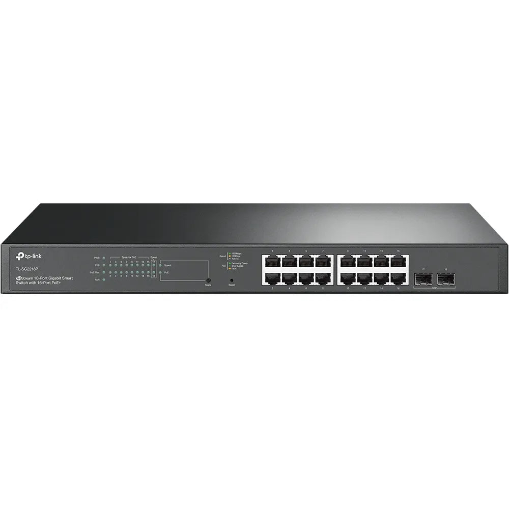 TL-SG2218P - JetStream 18-Port Gigabit Smart Switch with 16-Port PoE+