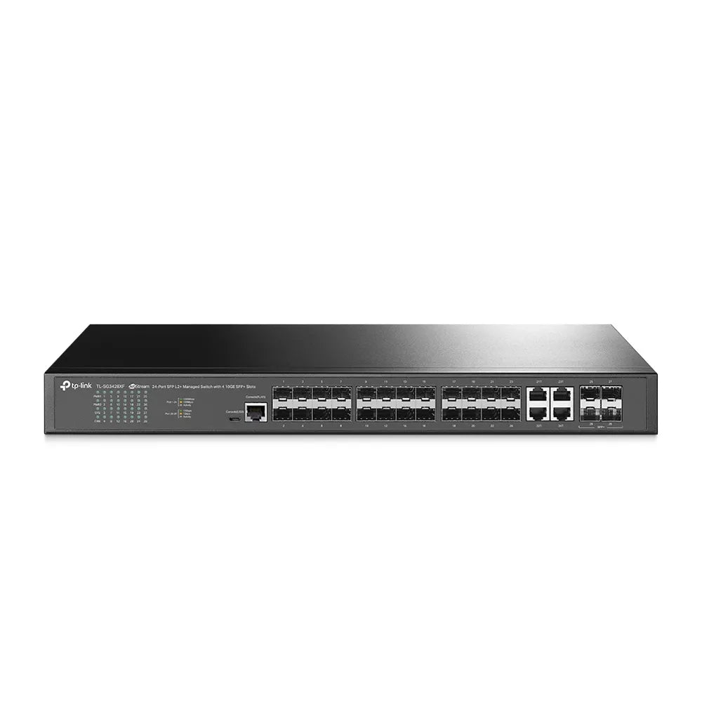 TL-SG3428XF - JetStream 24-Port SFP L2+ Managed Switch with 4 10GE SFP+ Slots